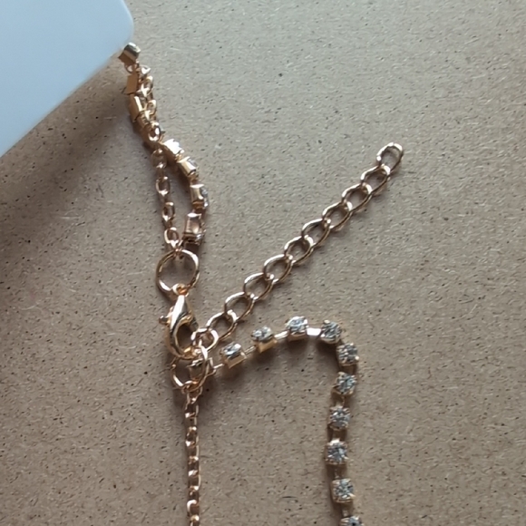 Gold and Pink Heart Pendant Necklace - Picture 4 of 5